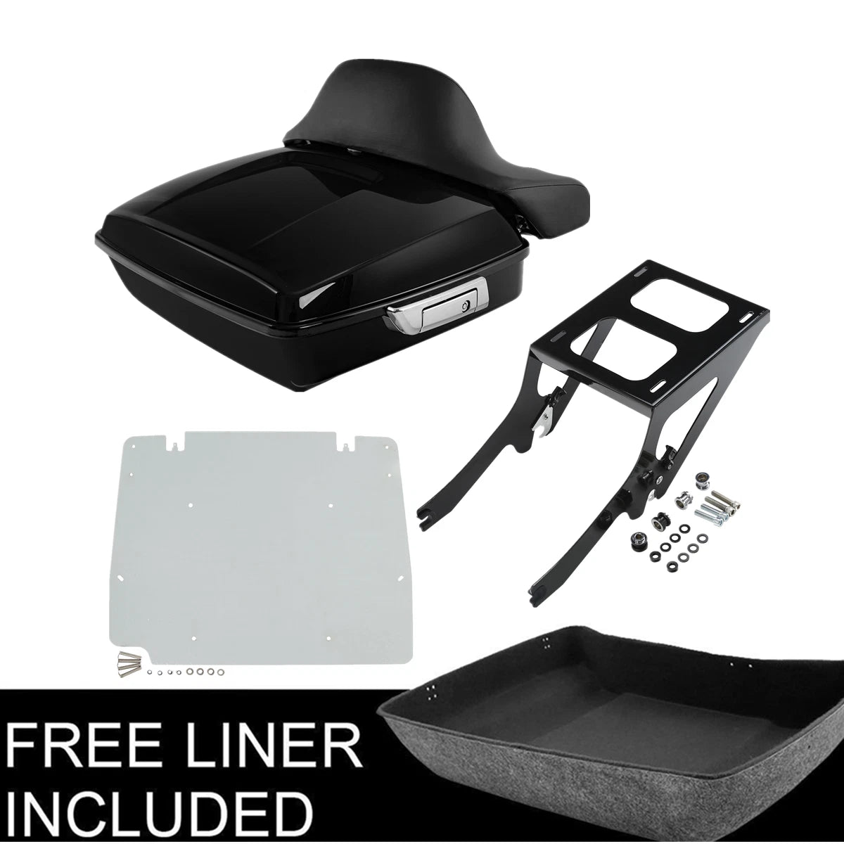 Chopped Trunk Pad Mount Rack Base Plate For Harley Deluxe Heritage Classic 18-Up