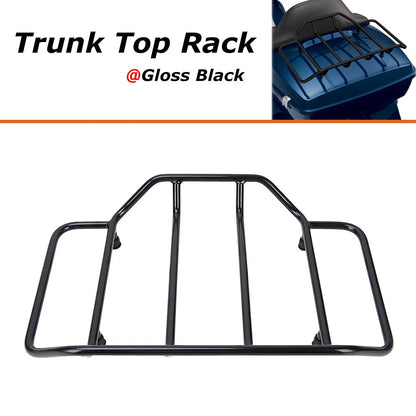 Black Tour Pack Pak Top Trunk Luggage Rack For Harley Touring Model 1988-2020 US
