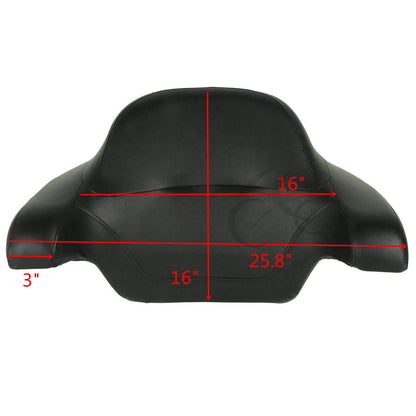 King Trunk Backrest Pad Mount Fit For Harley Touring Glide 2014-Up