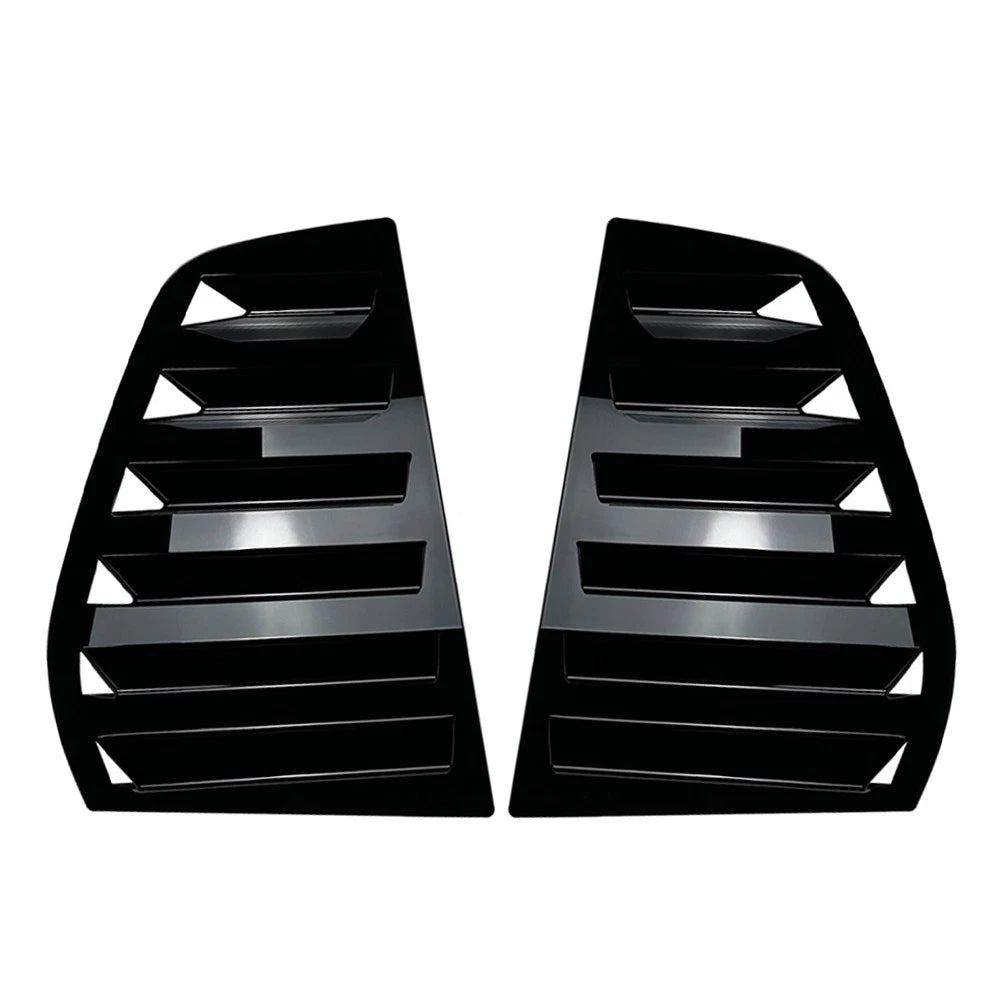 Rear Window Louver Shutter Cover Trim Glossy Black For VW Golf MK5 2004-2008
