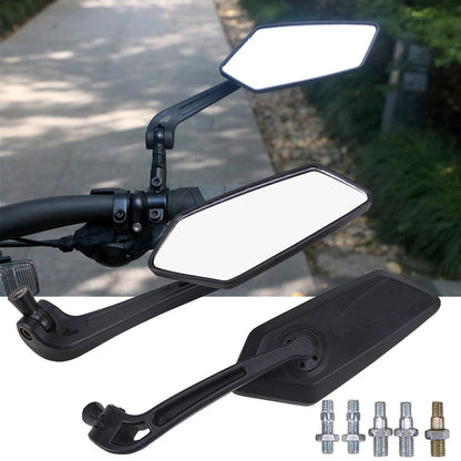 Pair Motorcycle Rearview Side Mirrors for Moped ATV Scooter Honda Suzuki Yamaha
