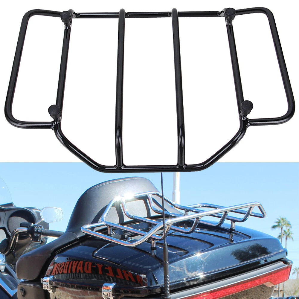 Tour Trunk Pak Pack Top luggage Rack Rail For Harley Road King Street Glide