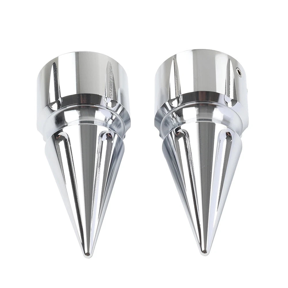 Front Axle Cap Nut Cover 3.6" For Harley Softail 07+ Dyna 08+ Street Glide Silve