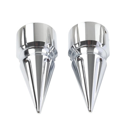 Front Axle Cap Nut Cover 3.6" For Harley Softail 07+ Dyna 08+ Street Glide Silve