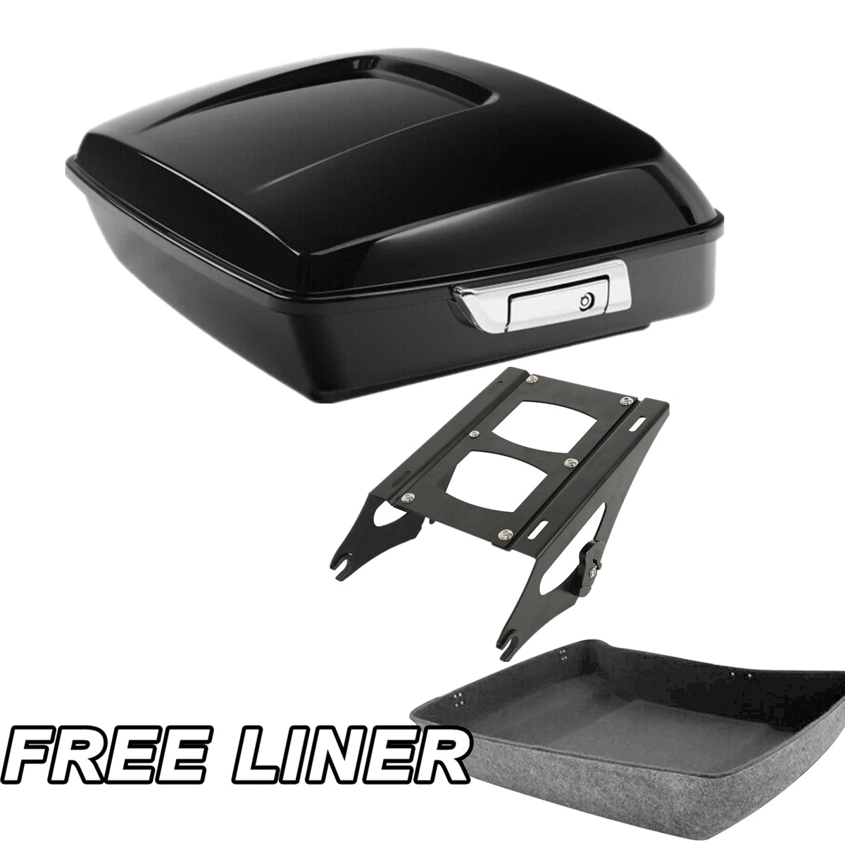 Chopped Trunk & 2 Up Mount Rack Fit For Harley Touring Road Glide King 2014-2026