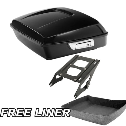 Chopped Trunk & 2 Up Mount Rack Fit For Harley Touring Road Glide King 2014-2026