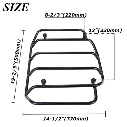 Black Tour Pack Pak Top Trunk Luggage Rack For Harley Touring Model 1988-2020 US