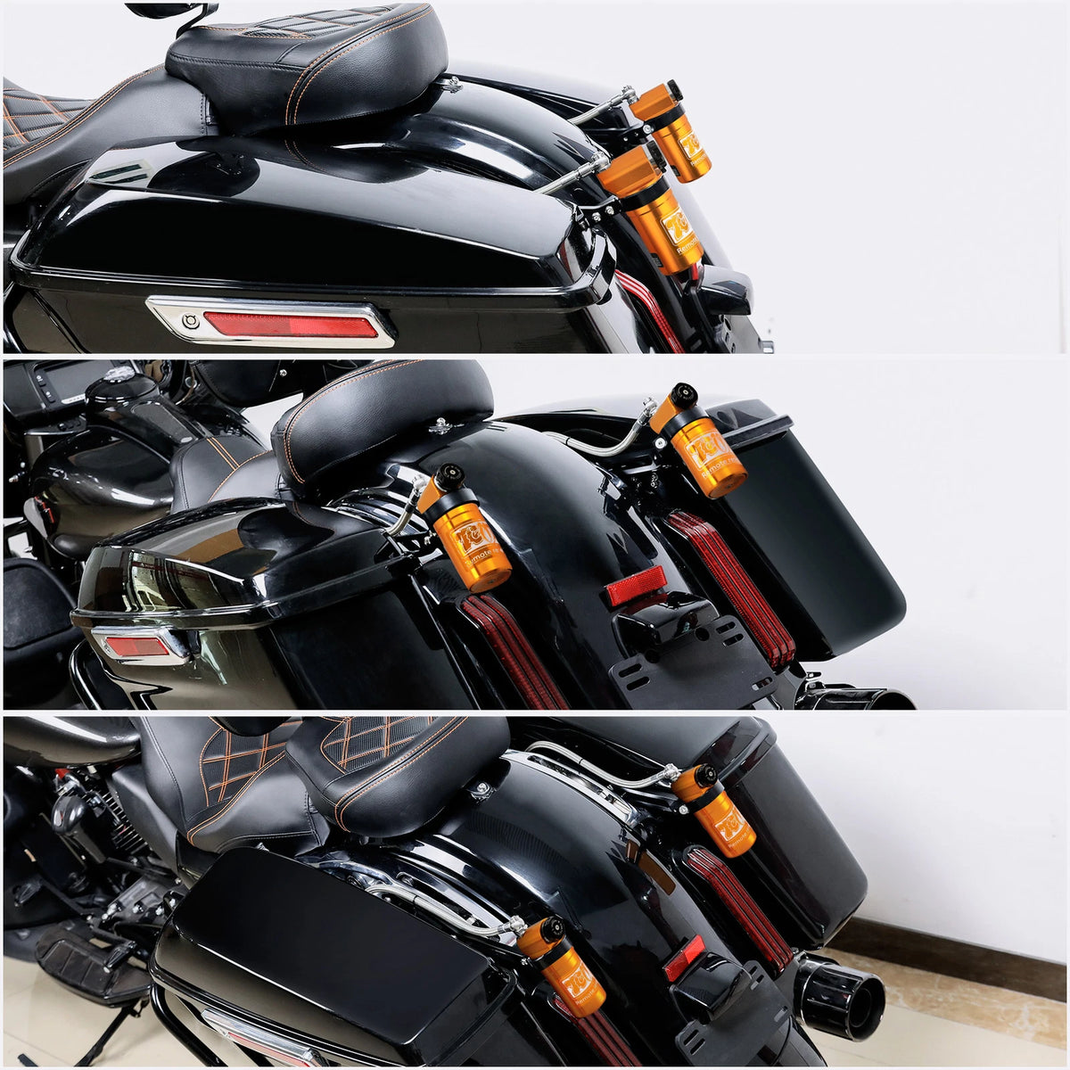Remote Reservoir Rear Suspensions Shocks For Harley Street Road Glide 2014-2024