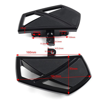 1 Pair of Black Floorboard Footrest Footpegs For Harley Softail 2018-2023