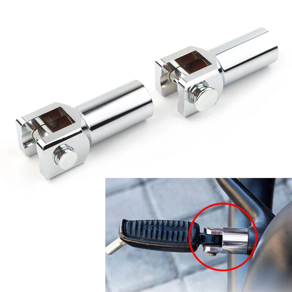 Silver Rear Footrest Pegs Support Mount Bracket for Harley 2000-2018