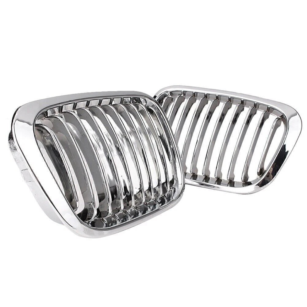 Chrome Front Kidney Grille For BMW E46 4D Sedan 320i 323i 325i 328i 330i 98-2001