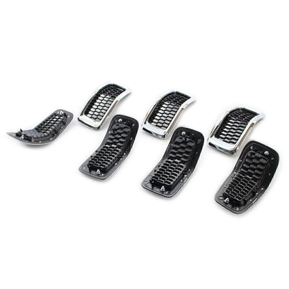 Honeycomb Front Grille Inserts Grill Cover Trim Chrome Fit Jeep Cherokee 2014-18