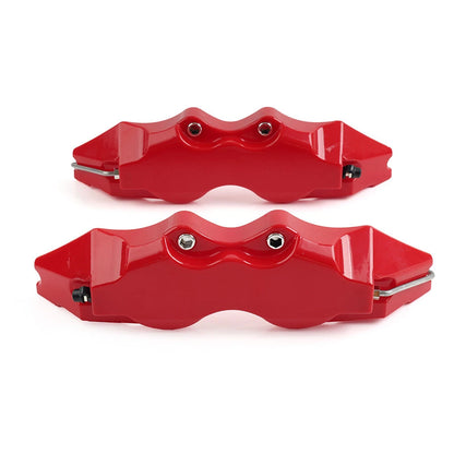 2x Universal Large Size 3D Style Car Auto Disc Brake Caliper Covers Set Kit Red