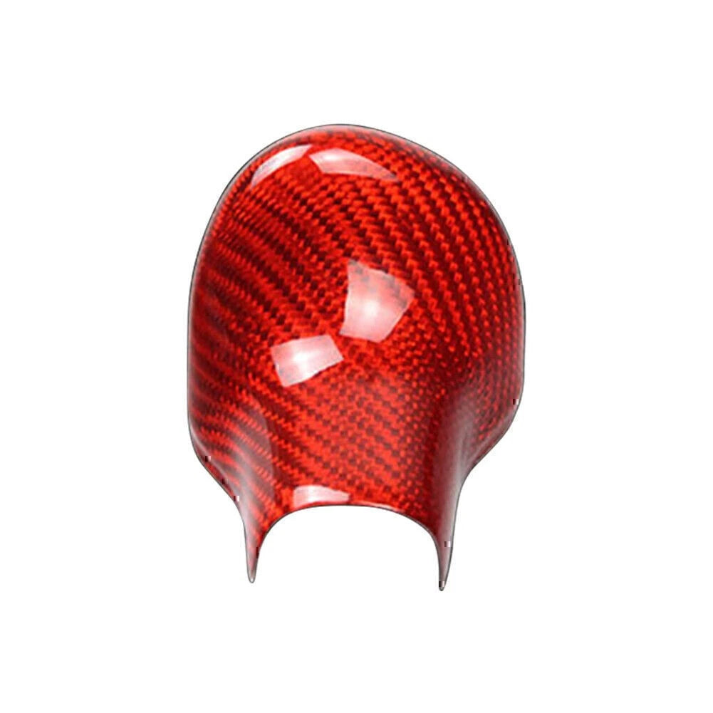 1x Red Carbon Fiber Shift Knob Cover Shell For Audi A4 A5 Q5 Q7 A6 A7 S6 S7 US