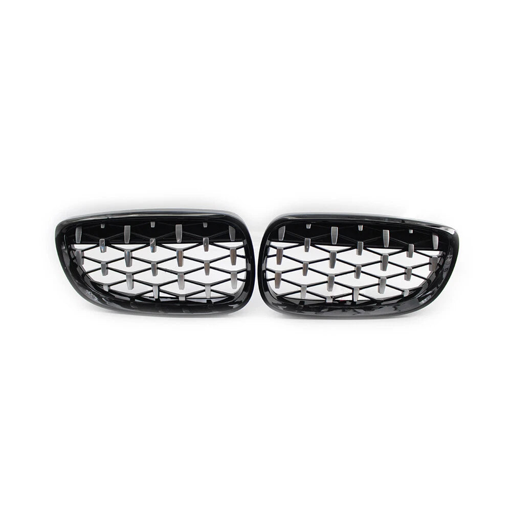 2PCS Front Kidney Grill Diamond Grille For BMW 3 Series E92 2006-10 E93 2007-10