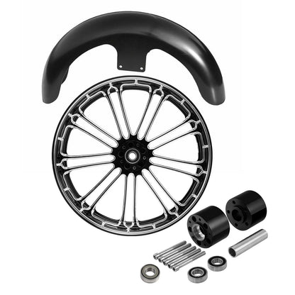 21" Front Wheel Rim Dual Disc Hub Fender Fit For Harley Street Glide ABS 2008-25