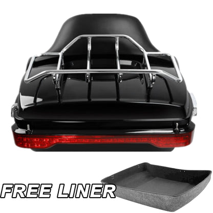 Chopped Trunk Pad LED Tail Light Fit For Harley Touring Eelctra Glide 2014-Up 15
