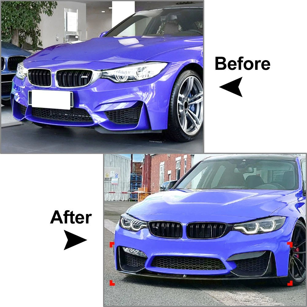 Front Bumper Lip Side Spoiler Splitter For BMW F80 F81 M3 F82 F83 M4 2014-2020