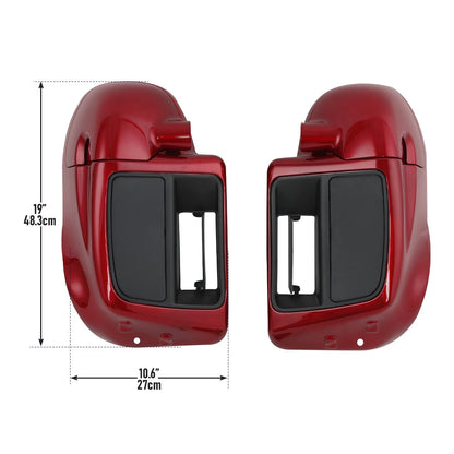 Red Lower Vented Fairing & Engine Guard Bar For Harley Davidson Touring 97-08 99
