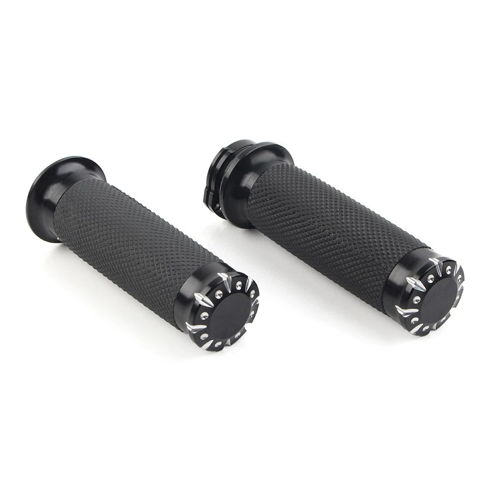 1" Black Handlebar Hand Grips For Harley Touring Sportster Dyna Softail VRSC US