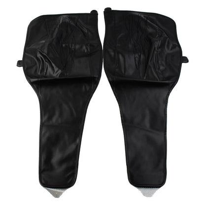 Flame Rear Trike Fender Bra Fit Harley Tri Glide Ultra Classic Black PU Leather