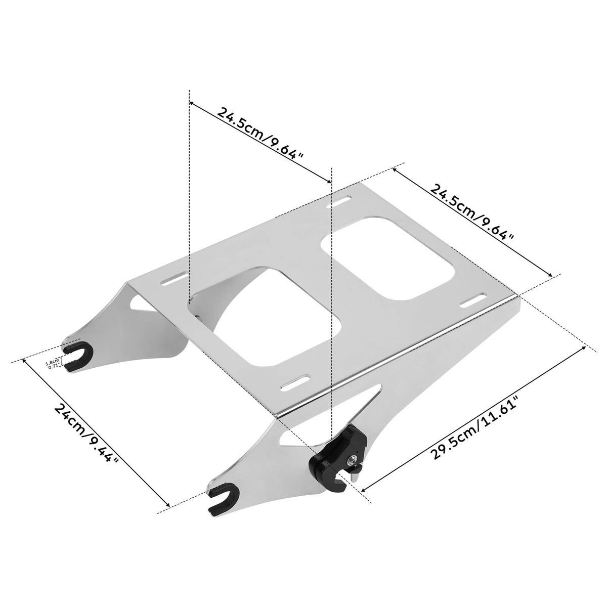 King Trunk Speakers & Mount Rack Pad Fit For Harley Touring Road Glide 14-25 24