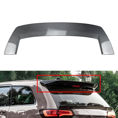 Rear Roof Top Spoiler Wing For Jeep Grand Cherokee SRT 2012-21 Carbon Fiber Blk