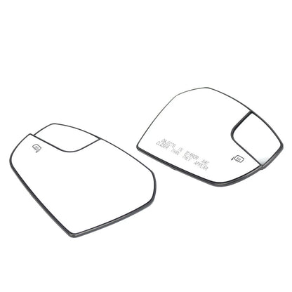 1 Pair Side Mirror Glass Heated Mirror Glass For Ford Escape 2017-2019