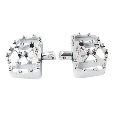 Chrome Rear FootPeg Passenger Pedal For Harley FXBB FXLR FXLRS FXLRST FXST FLSB
