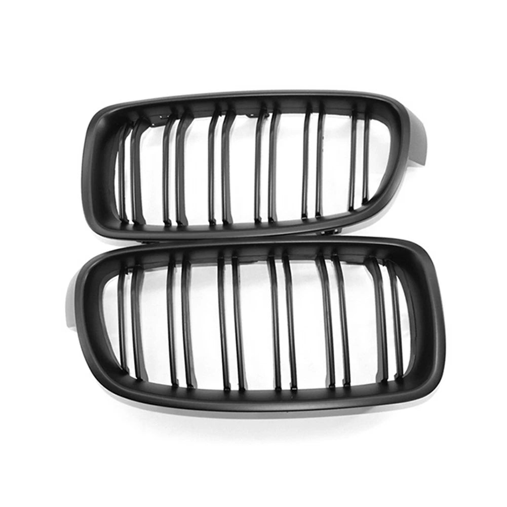 2pcs Matte Black Front Kidney Grille for BMW F30 F31 F35 3-SERIES Sedan 2012-14