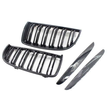 Dual Slat Front Kidney Grille For BMW 3-Series E90 2005-2008 For E91 Wagon 06-08