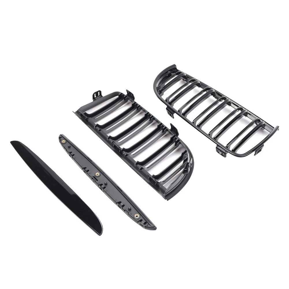 Dual Slat Front Kidney Grille For BMW 3-Series E90 2005-2008 For E91 Wagon 06-08