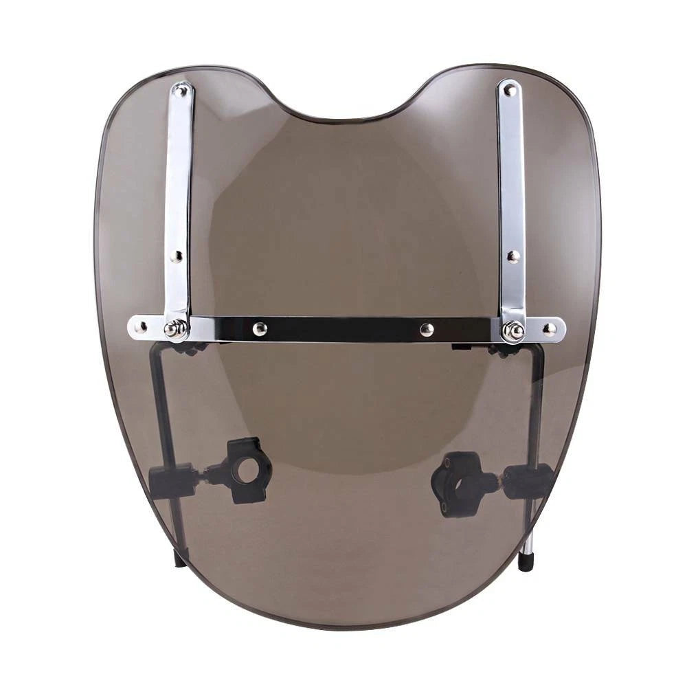 Smoke Motorcycle Windshield Windscreen for Harley Yamaha Large 1" 7/8" Handlebar