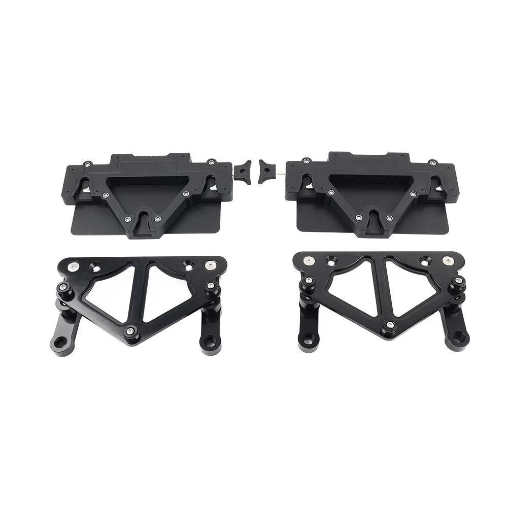 BLK Motor Saddlebag Guard Rails Bracket Quick Release Lockable Mount For Harley