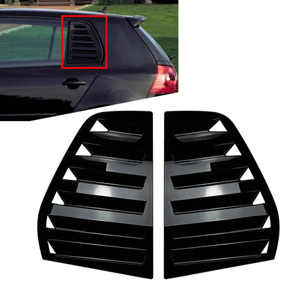 Rear Window Louver Shutter Cover Trim Glossy Black For VW Golf MK5 2004-2008