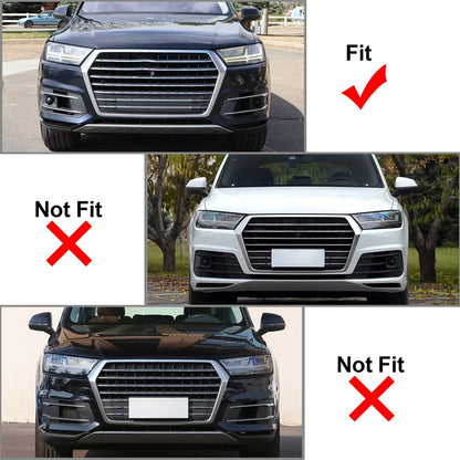 1 Piece Left Side Front Bumper Fog Light Grille Cover Fit For Audi Q7 2016-2019