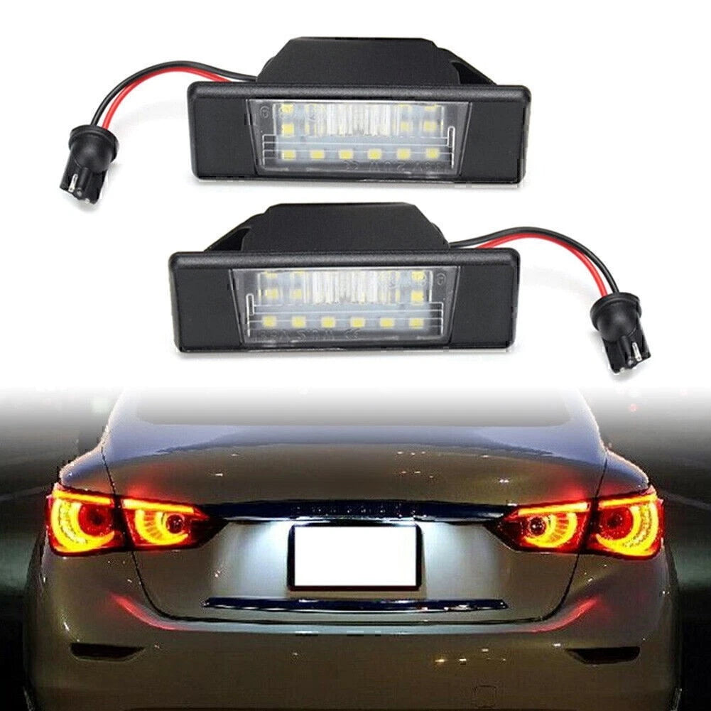 2 Pcs LED License Plate Light Assy Fits For Nissan Juke Versa X-Trail etc.