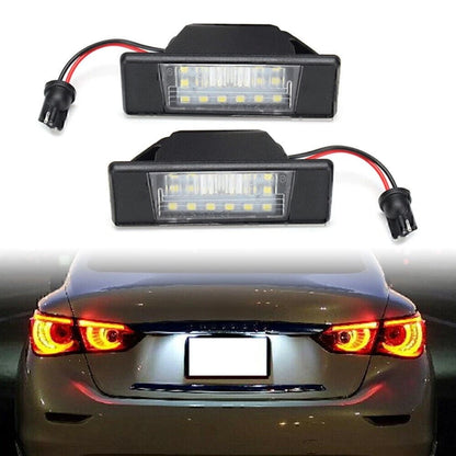 2 Pcs LED License Plate Light Assy Fits For Nissan Juke Versa X-Trail etc.