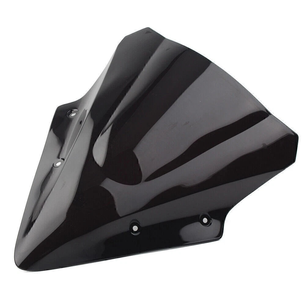 Dual Bubble Windscreen Windshield For Kawasaki Ninja 650 EX650 ER6F 17-19 Black