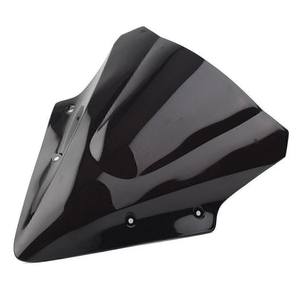 Dual Bubble Windscreen Windshield For Kawasaki Ninja 650 EX650 ER6F 17-19 Black