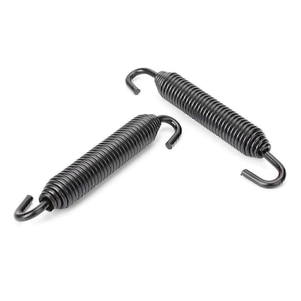 Universal Long Stainless Header Exhaust Springs Motorcycle Black US