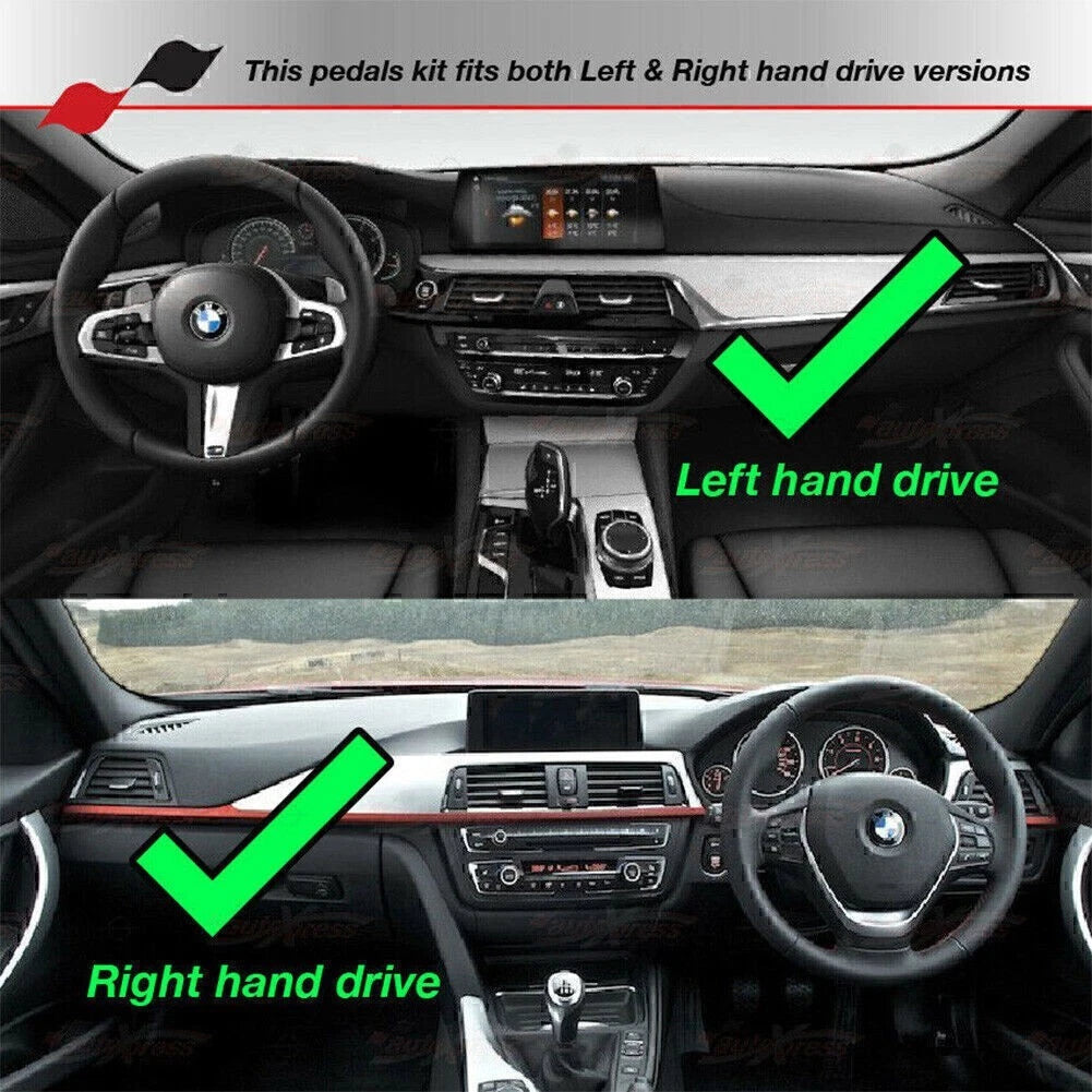 For BMW 1 2 3 4 5 6 7 Series X3 X5 X6 No Drill AT Pad Fuel Gas Brake Pedal Cover