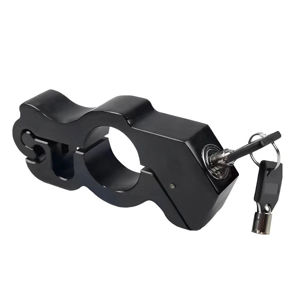 Black Motor Handlebar Lock Anti-Theft Grip Throttle Security Bike Scooter ATV