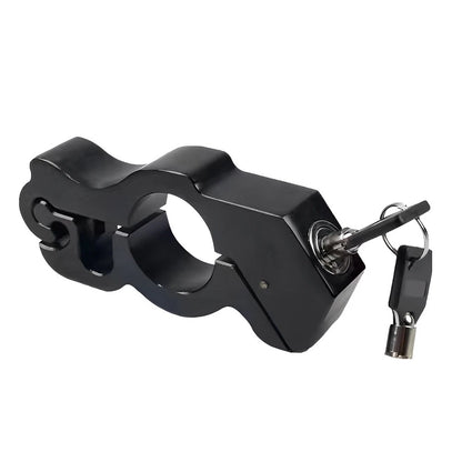 Black Motor Handlebar Lock Anti-Theft Grip Throttle Security Bike Scooter ATV