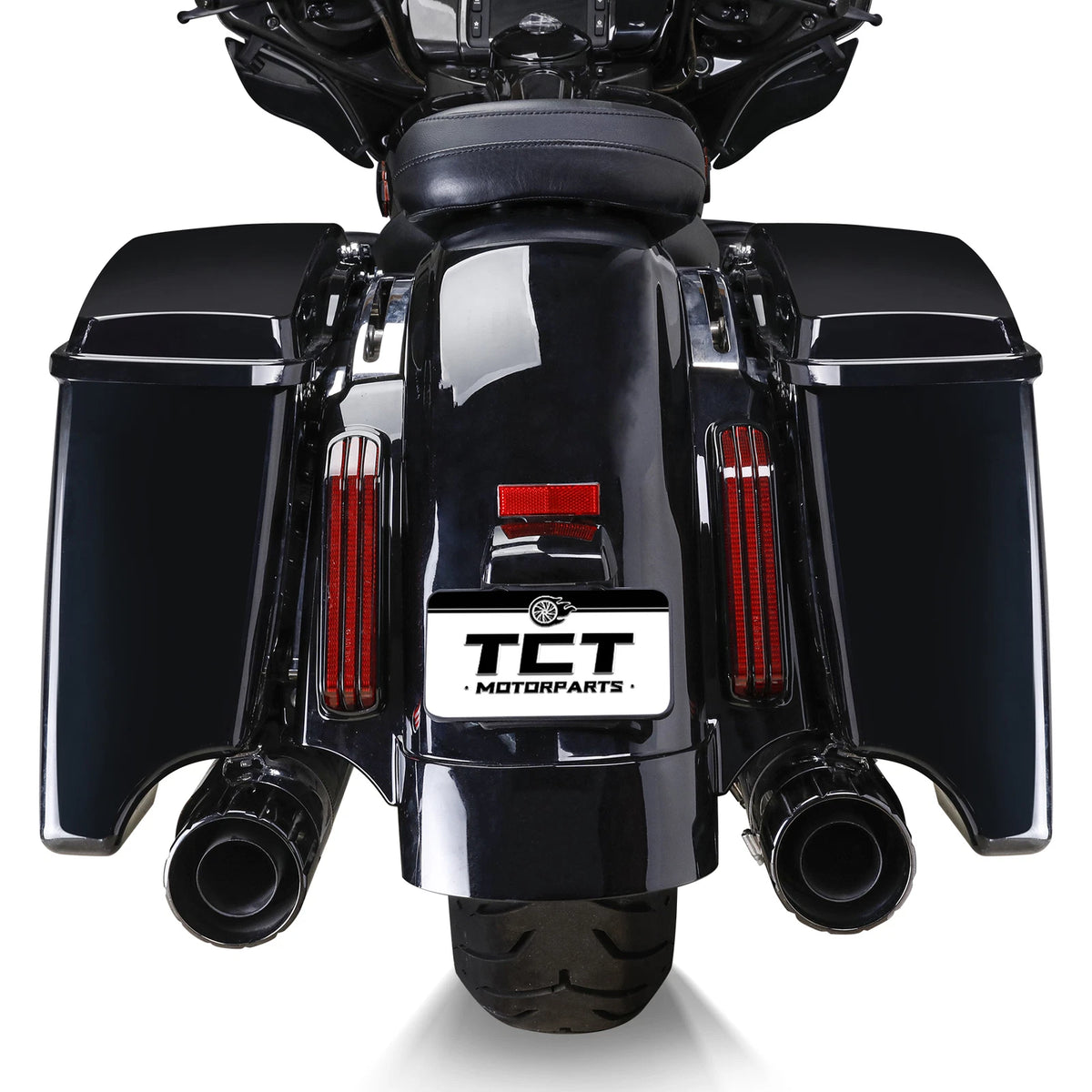 4" Extended Hard Saddlebags &Rear Fender Fit For Harley Touring Glide 2014-24 23