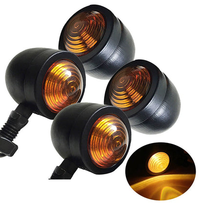 Motorcycle Bullet Turn Signal Lights Universal For Harley Honda Kawasaki Yamaha
