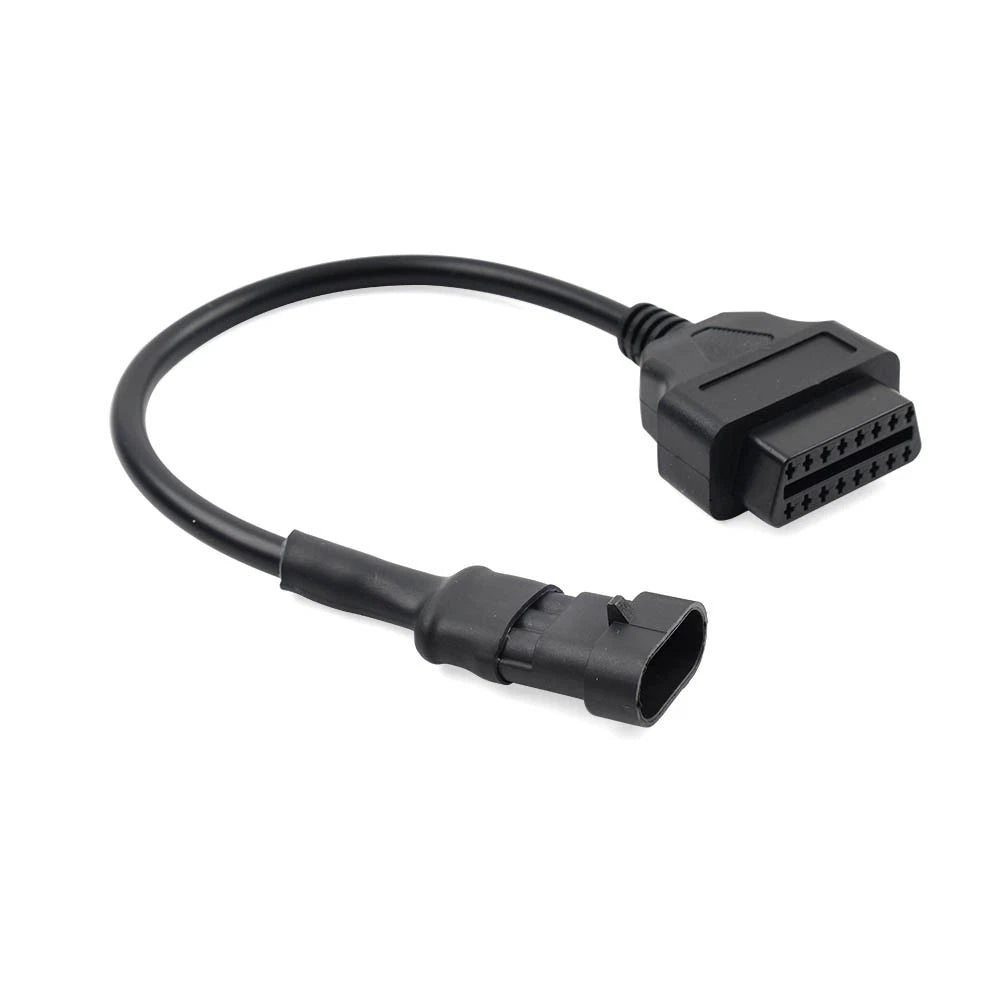 1x Motorcycle 3 pin To 16pin OBD2 Diagnostic Cable Adapter Connector For Cfmoto