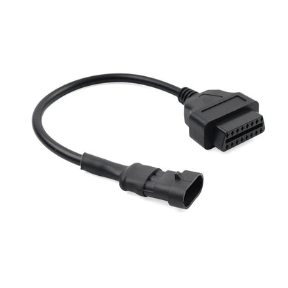 1x Motorcycle 3 pin To 16pin OBD2 Diagnostic Cable Adapter Connector For Cfmoto