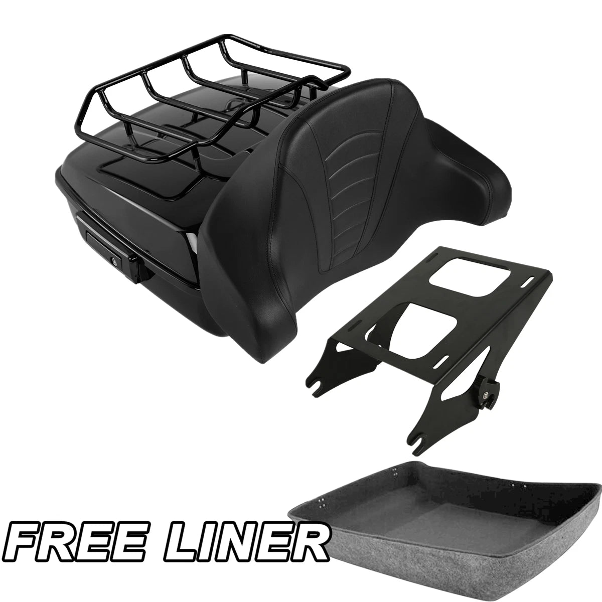 Chopped Trunk Backrest Mount Rack Fit For Harley Touring Electra Glide 2014-Up
