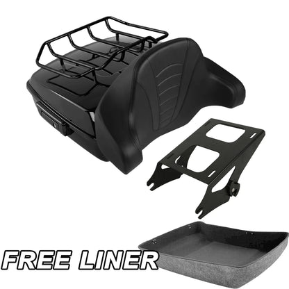 Chopped Trunk Backrest Mount Rack Fit For Harley Touring Electra Glide 2014-Up